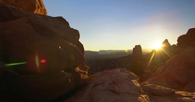 Beautiful sunset in the Moab Valley